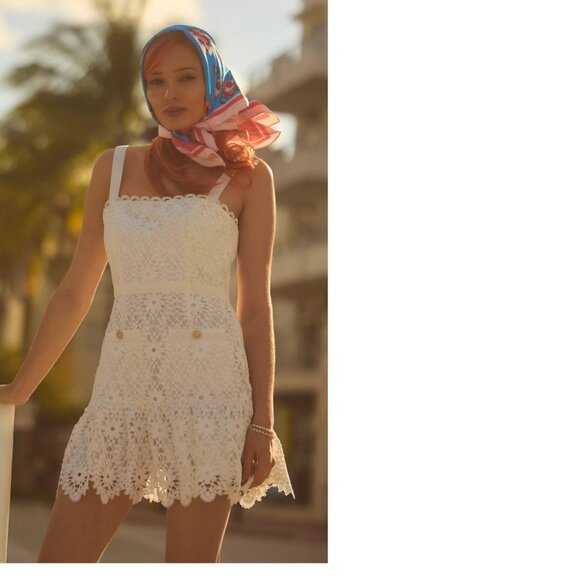 By Anthropologie Saylor Verena Lace Mini Dress M  new with tag nwt - Picture 2 of 9